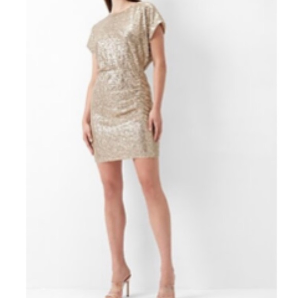 NWT Express Ruched Sequin sheath dress, size M - Picture 3 of 5